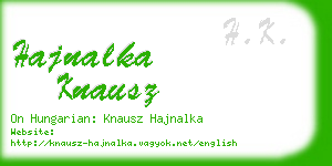 hajnalka knausz business card